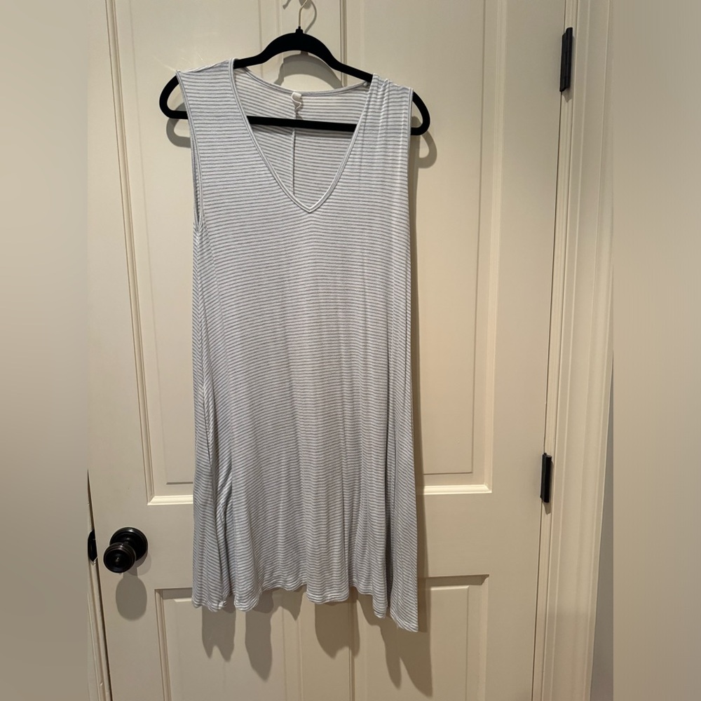 grey & white striped Elan coverup